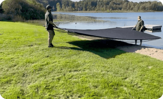 MuckMat is an alternative to dredging