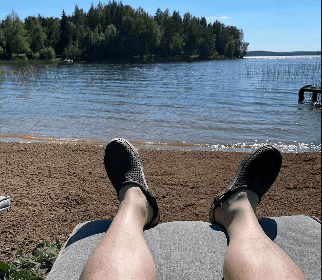MuckMat can be used to create a beach front with sand over the mat