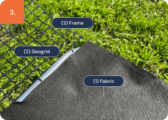 Mats are designed to prevent weed growth and sinking into muck